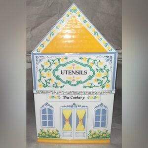 Vintage Lenox Village Utensil Canister/ Holder 1992 The Village Collection-Read